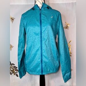 NWT Women’s S/P Asics Blue Jacket Windbreaker Lightweight Performance #G-001